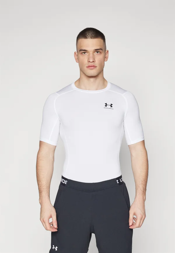 HEATGEAR ARMOUR COMPRESSION - Sport T-Shirt - white/black
