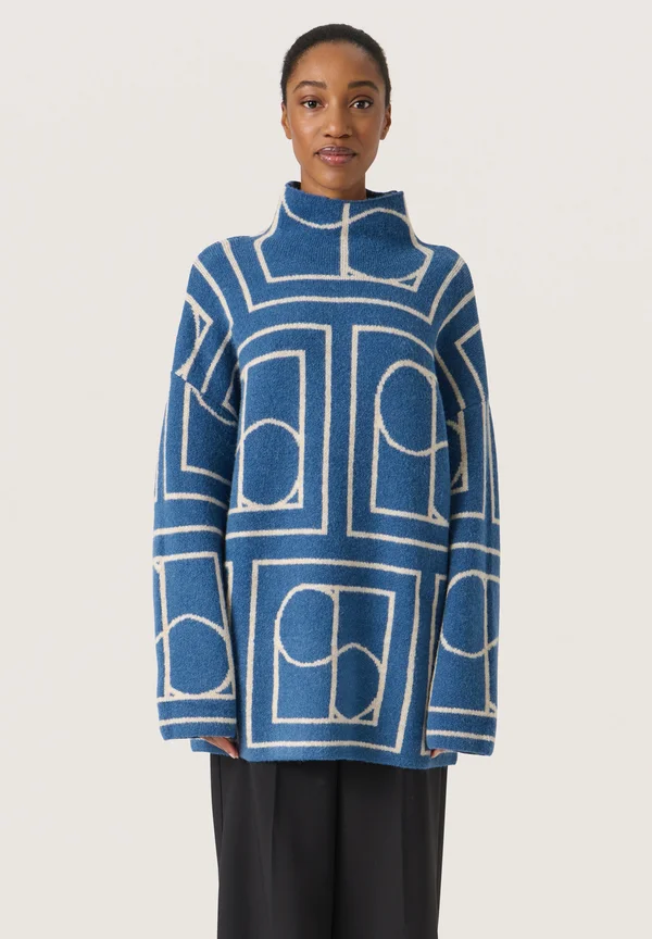 HEDAYA - Strickpullover - ensign blue monogram