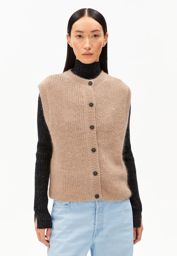 HELGEAA - Strickjacke - true camel