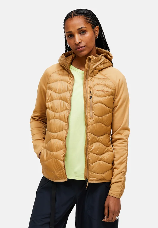 HELIUM HYBRID HOOD - Daunenjacke - camel