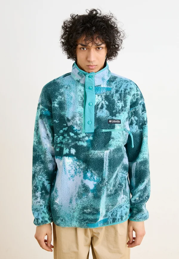 HELVETIA™ II PRINTED HALF SNAP - Fleecepullover - teal