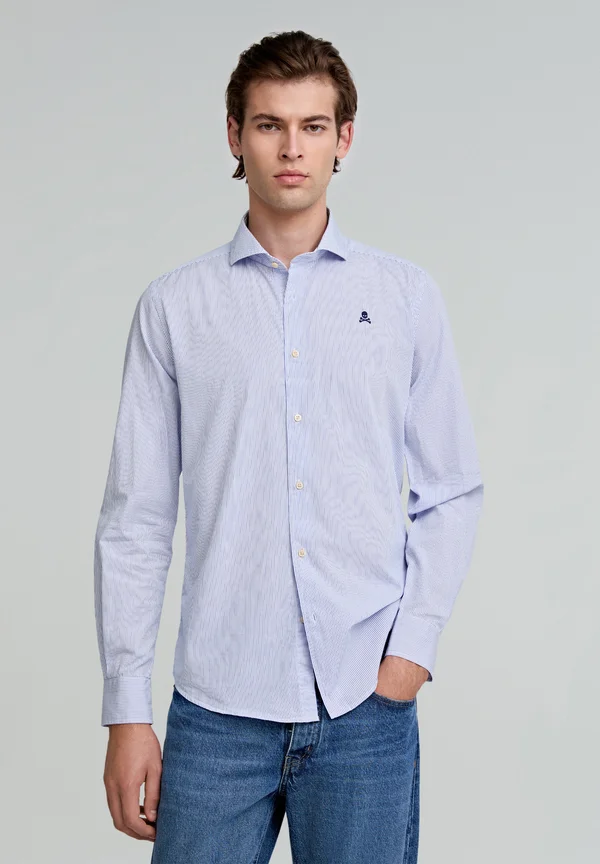 Hemd - white blue stripes