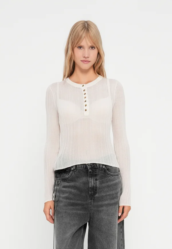 HENLEY - Strickpullover - sand