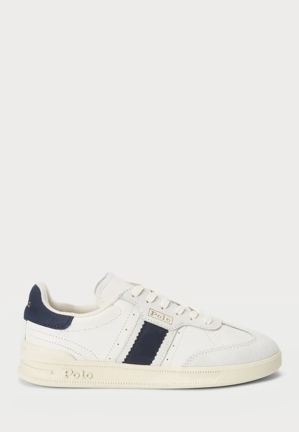 HERITAGE AERA LEATHER-SUEDE SNEAKER - Sneaker low - bianco/navy