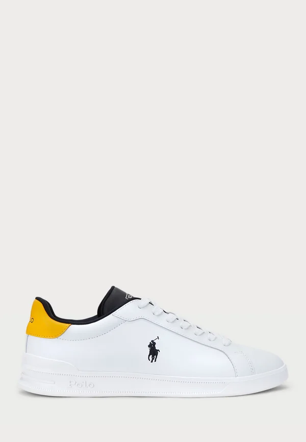 HERITAGE COURT II NAPPA LEATHER SNEAKERUNISEX - Sneaker low - white/black/yellow