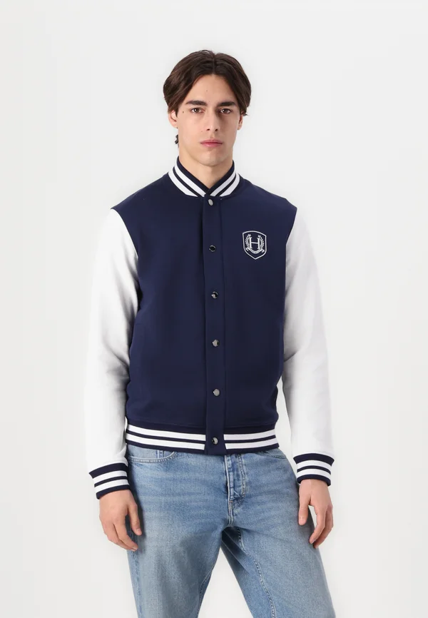 HERITAGE CREST VARSITY - Strickjacke - ink blue