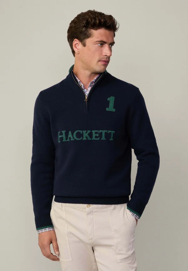 HERITAGE HZIP - Strickpullover - chambray blue