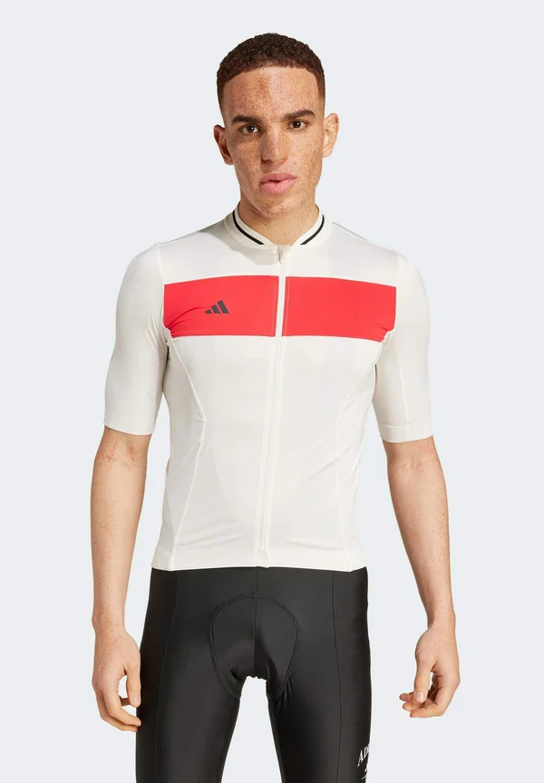 HERITAGE TEMPO 3-STRIPES - Cycling-Trikot - chalk white   pure ruby