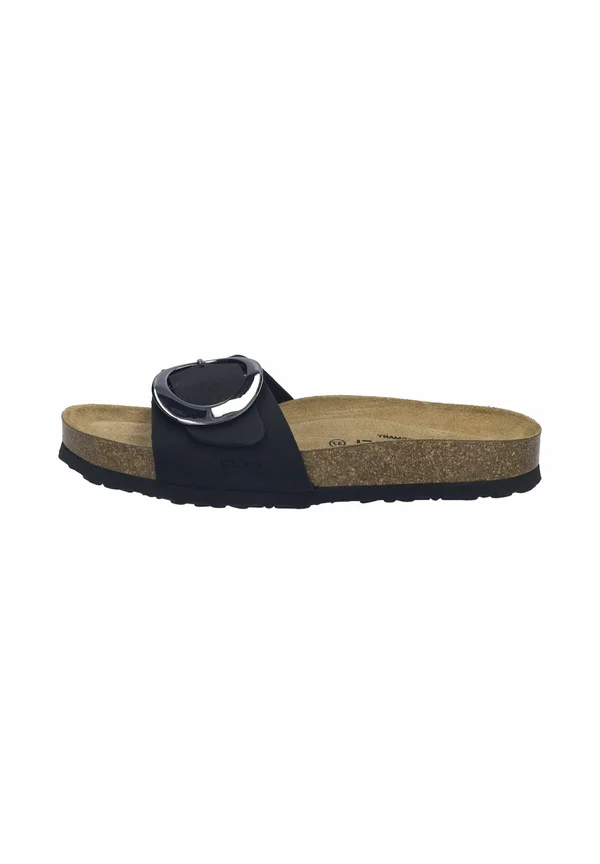 HERMINE - Pantolette flach - schwarz