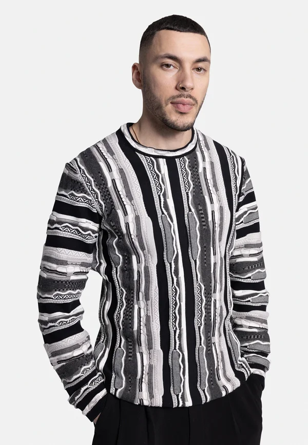 HERNANDES - Strickpullover - black/white