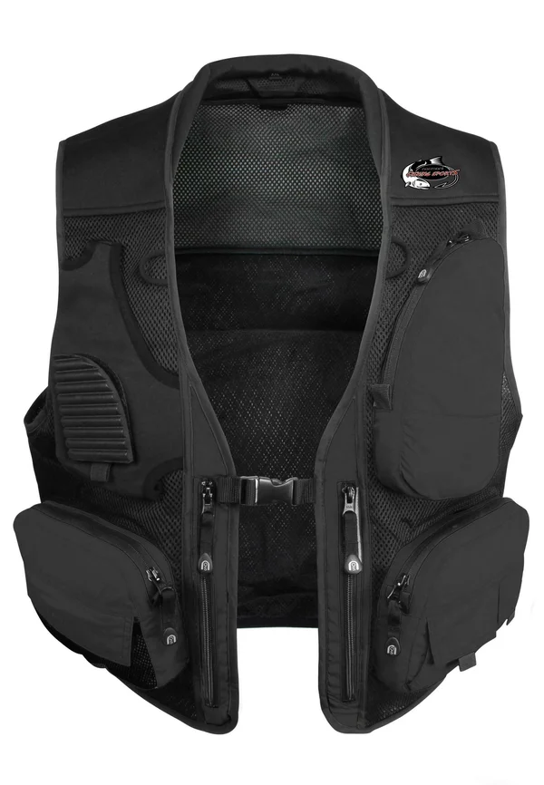 HERREN ANGLERWESTE - Weste - schwarz