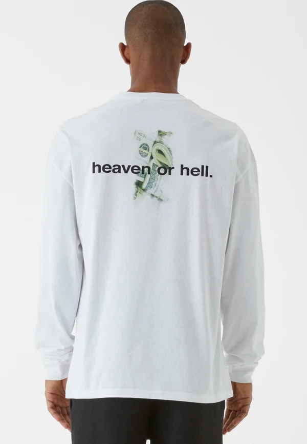 HERREN HEAVEN OR HELL - Langarmshirt - white