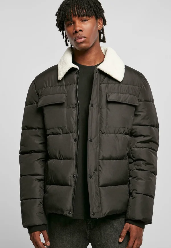 HERREN SHERPA COLLAR PADDED  - Winterjacke - black