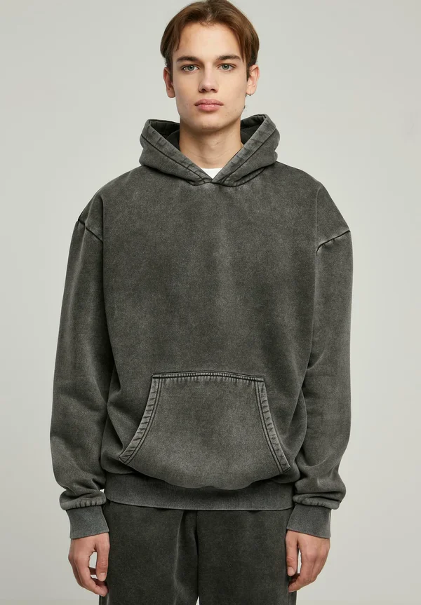 HERREN STONE WASHED - Strickpullover - black