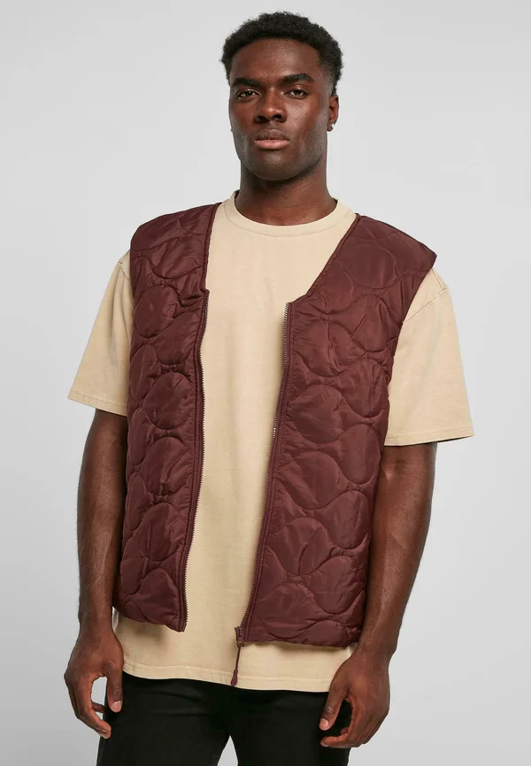 HERREN ZIPPED GILET - Weste - cherry