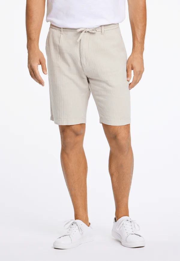 HERRINGBONE - Shorts - lt stone