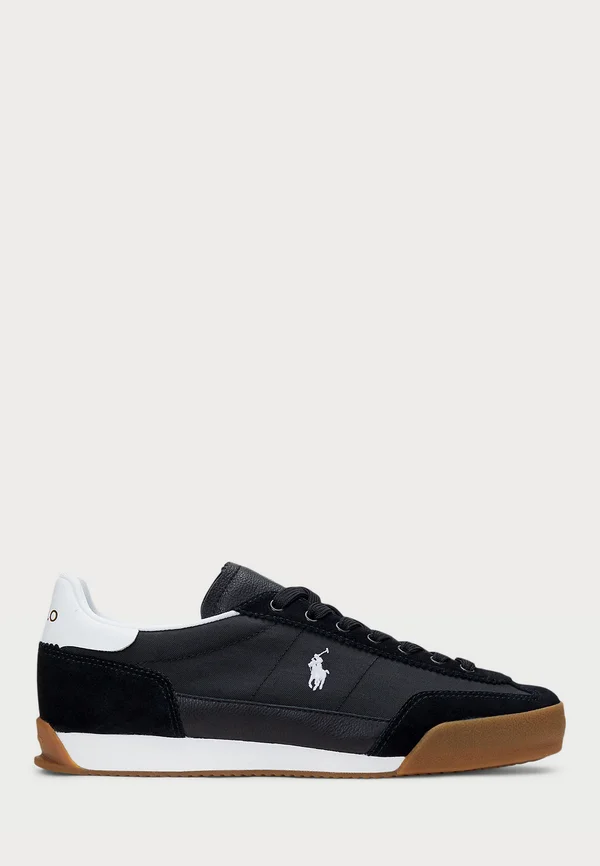 HESTER SUEDE & CANVAS SNEAKER - Sneaker low - black/white
