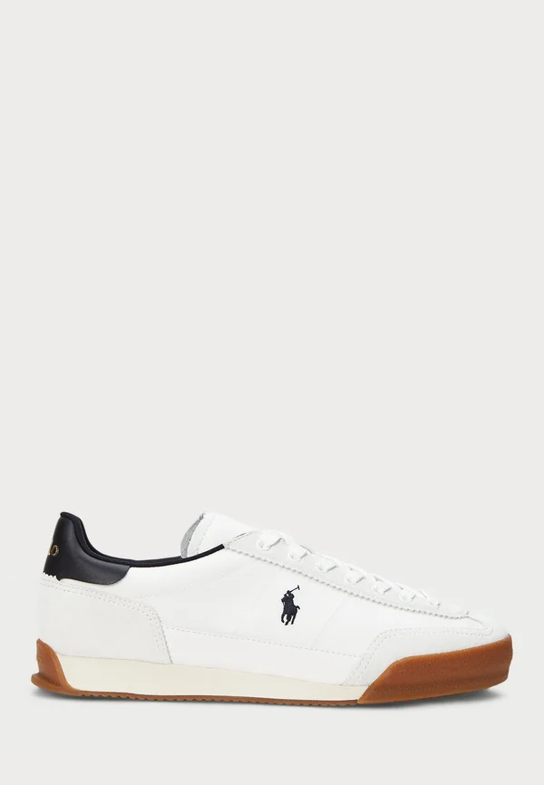 HESTER SUEDE & CANVAS SNEAKER - Sneaker low - deckwash white/black