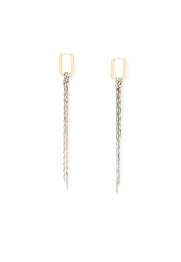 HEXAGON HOOP  FRINGE  - Ohrringe - open miscellaneous