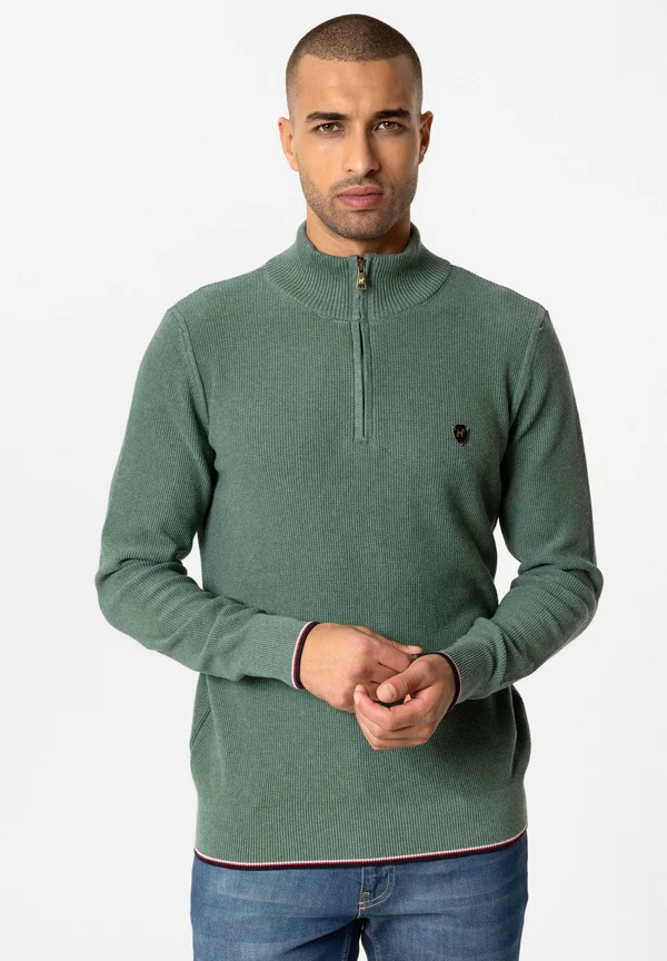 HIERRO - Strickpullover - green melange