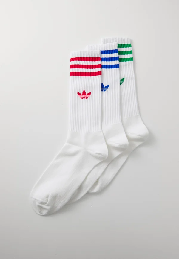 HIGH CREW SOCK UNISEX 3 PACK - Socken - white/scarlet/blue/green