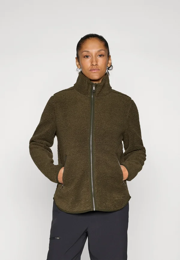 HIGH CURL - Fleecejacke - obsidian moss
