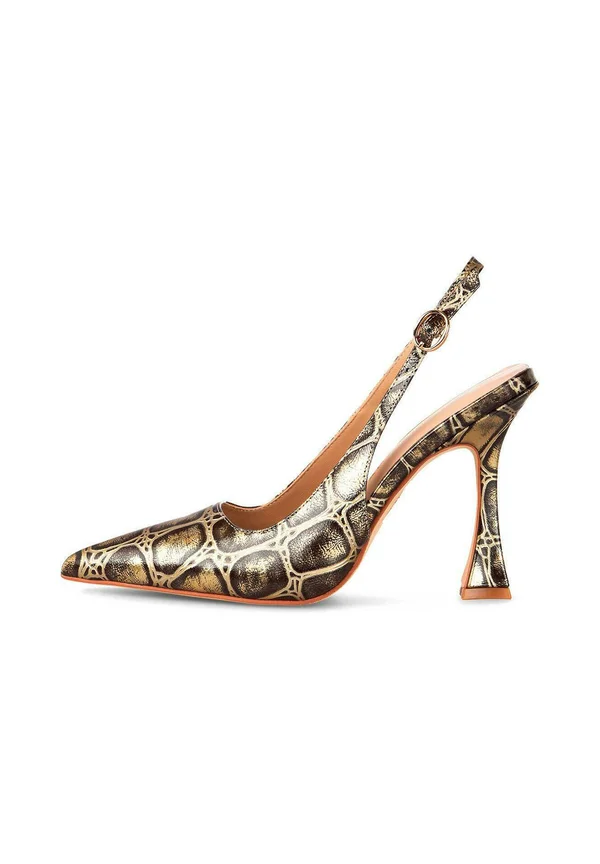 High Heel Pumps - bronze