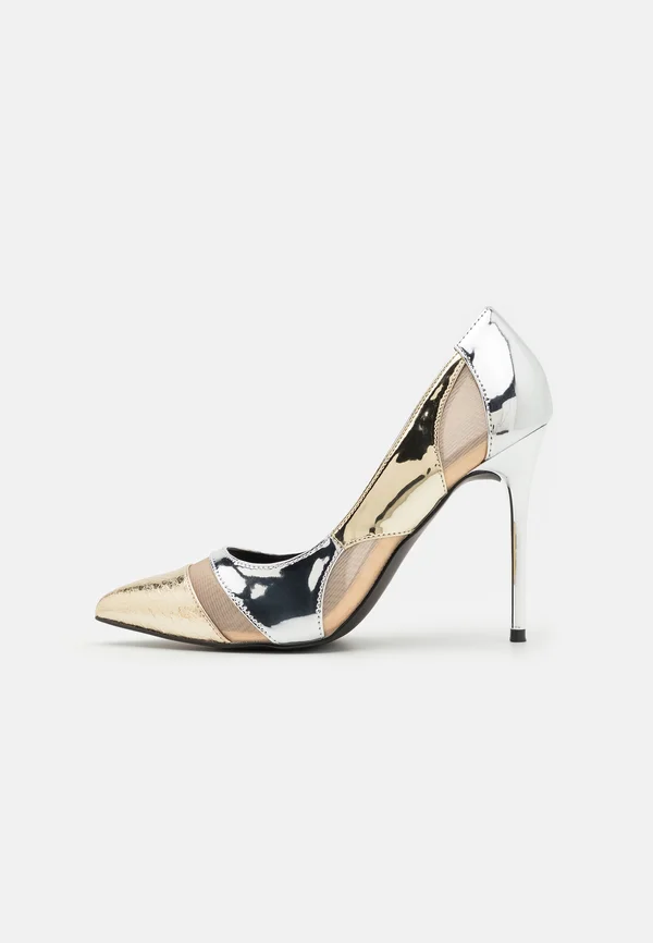 High Heel Pumps - gold/silver
