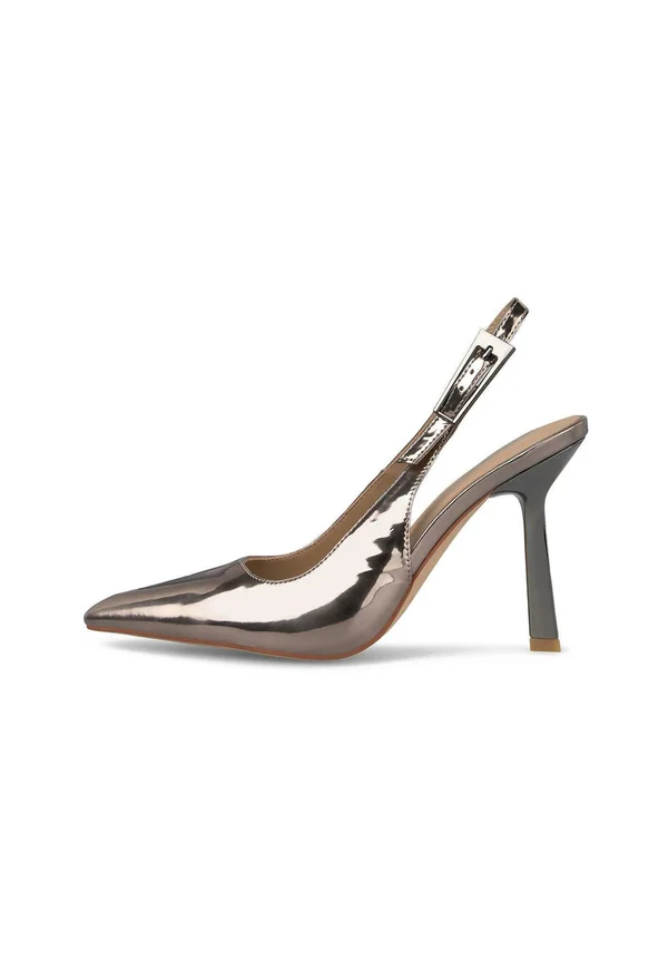 High Heel Pumps - Metallic Grey