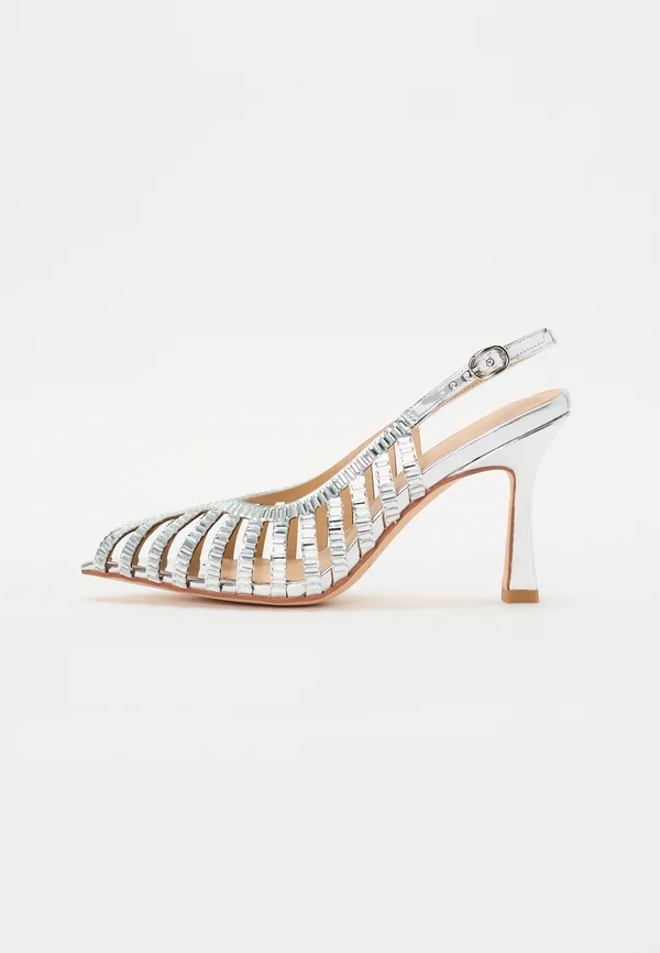 High Heel Pumps - mirrow silver