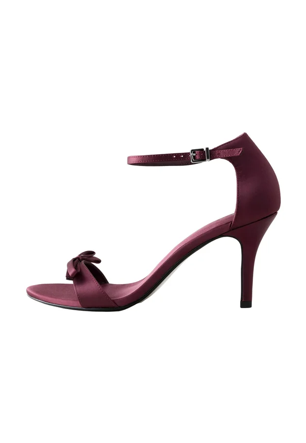 High Heel Sandalette - burgandy red