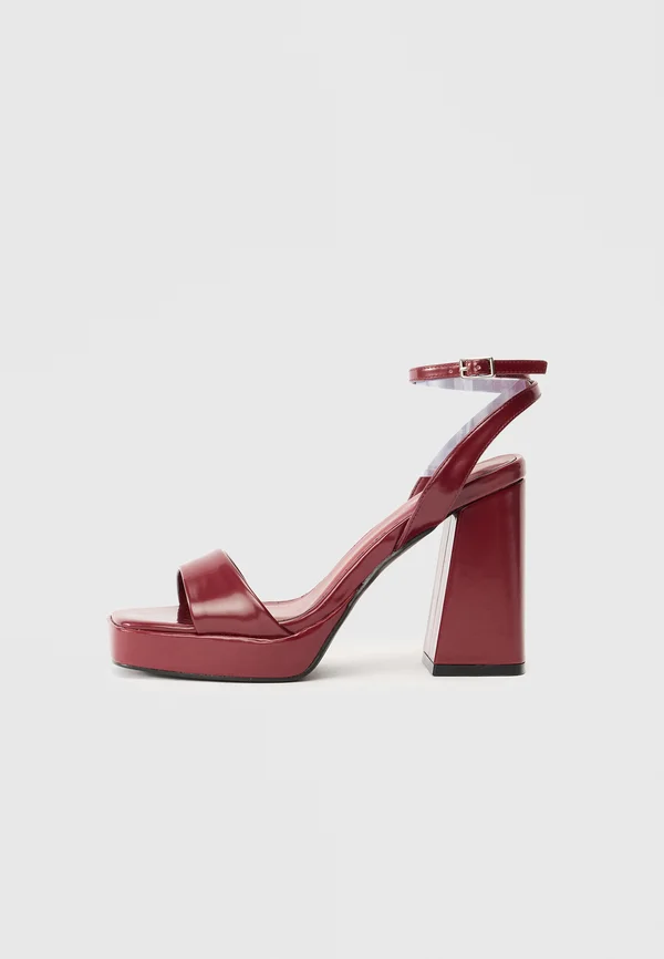 High Heel Sandalette - dark red