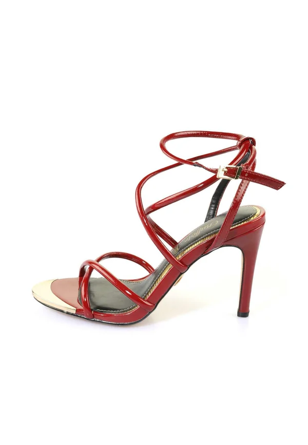 High Heel Sandalette - red gold-coloured