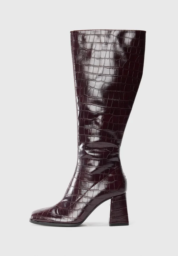 High Heel Stiefel - burgundy