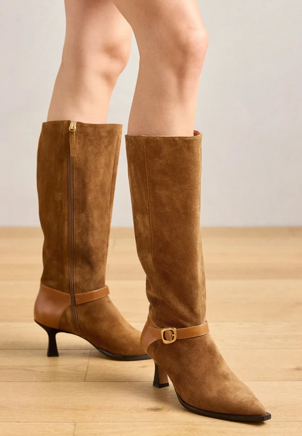 High Heel Stiefel - cognac