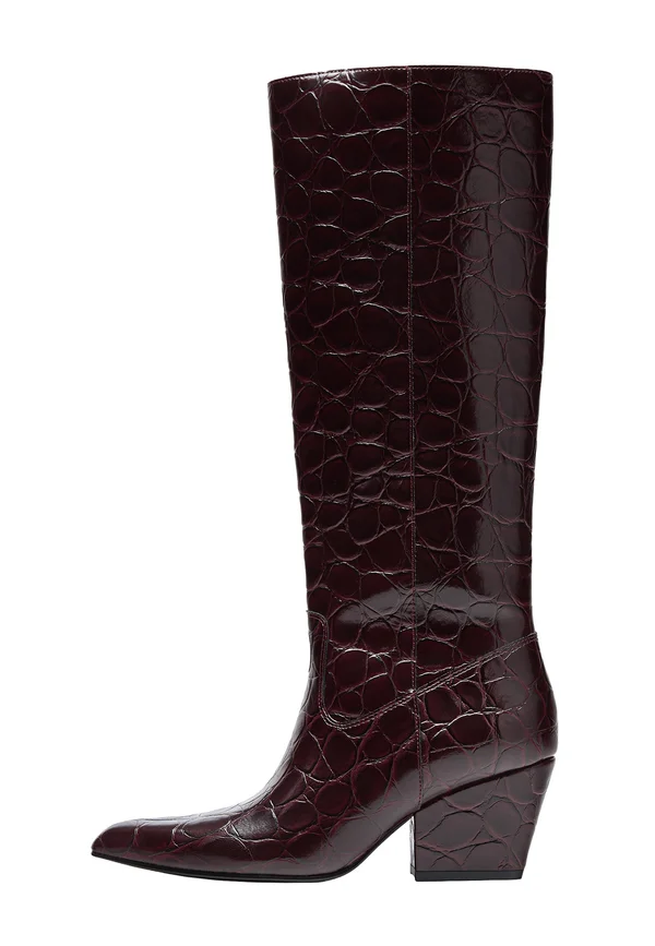 High Heel Stiefel - dark red