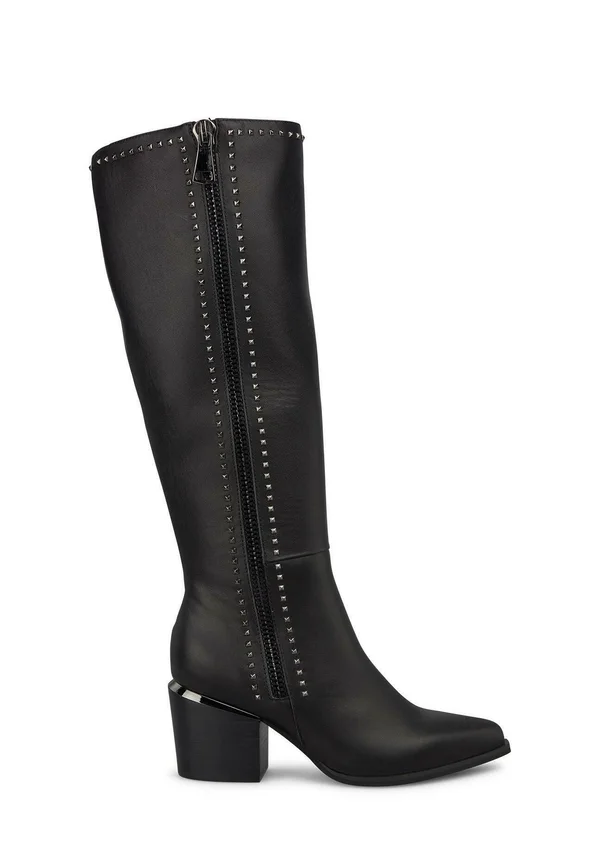 High Heel Stiefel - negr