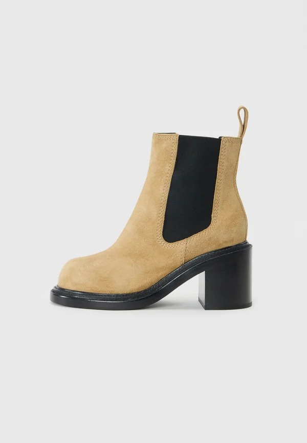 High Heel Stiefelette - beige