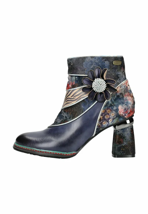 High Heel Stiefelette - bleu