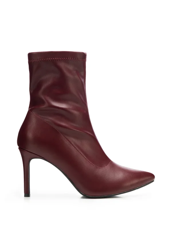 High Heel Stiefelette - bordeaux