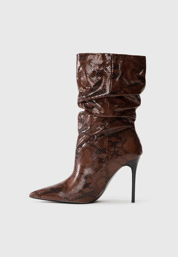 High Heel Stiefelette - brown/black