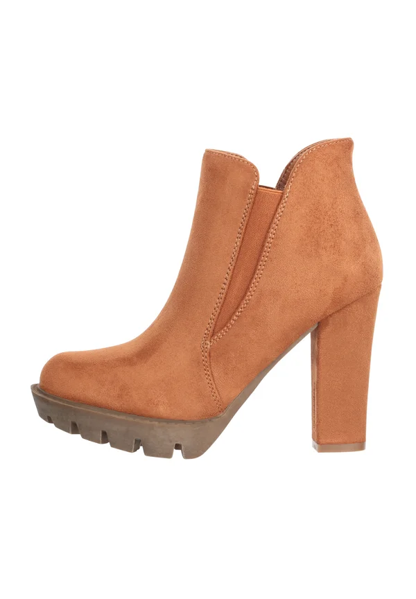 High Heel Stiefelette - camel