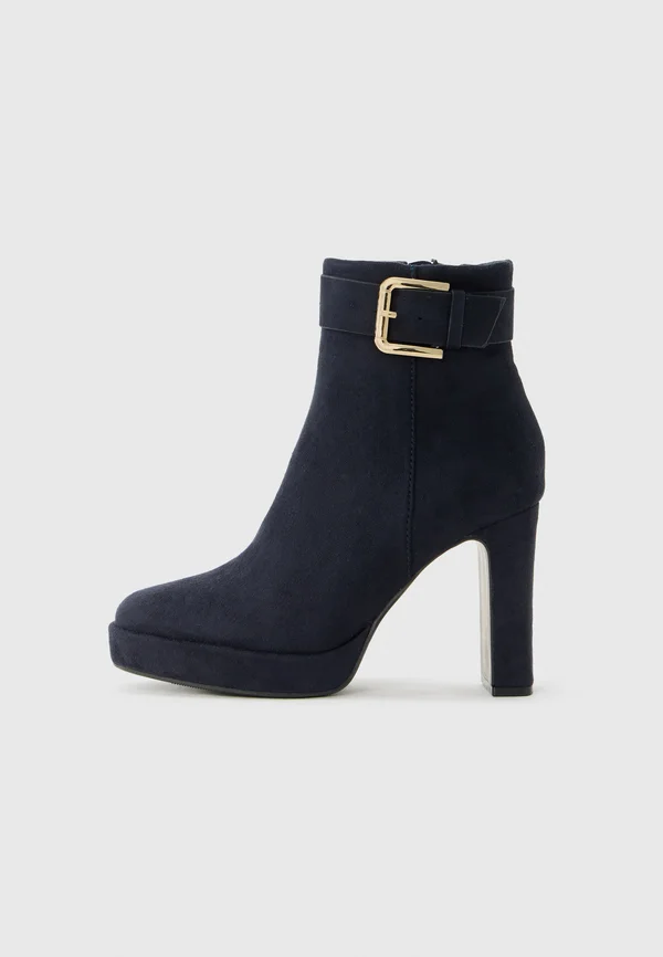 High Heel Stiefelette - dark blue