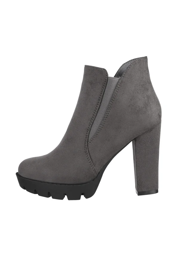 High Heel Stiefelette - grau