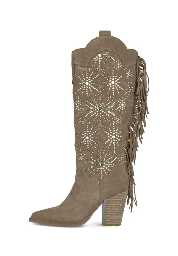 High Heel Stiefelette - light brown