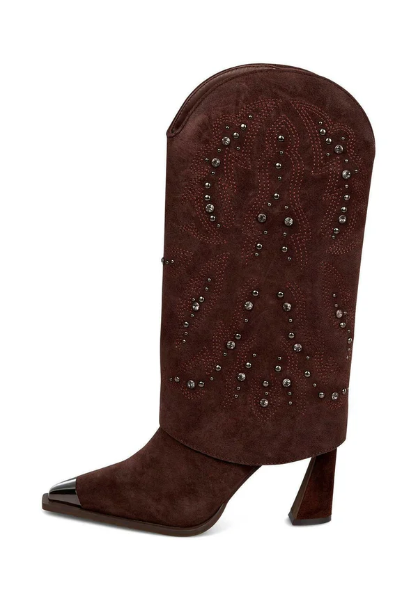 High Heel Stiefelette - marrón jaspeado