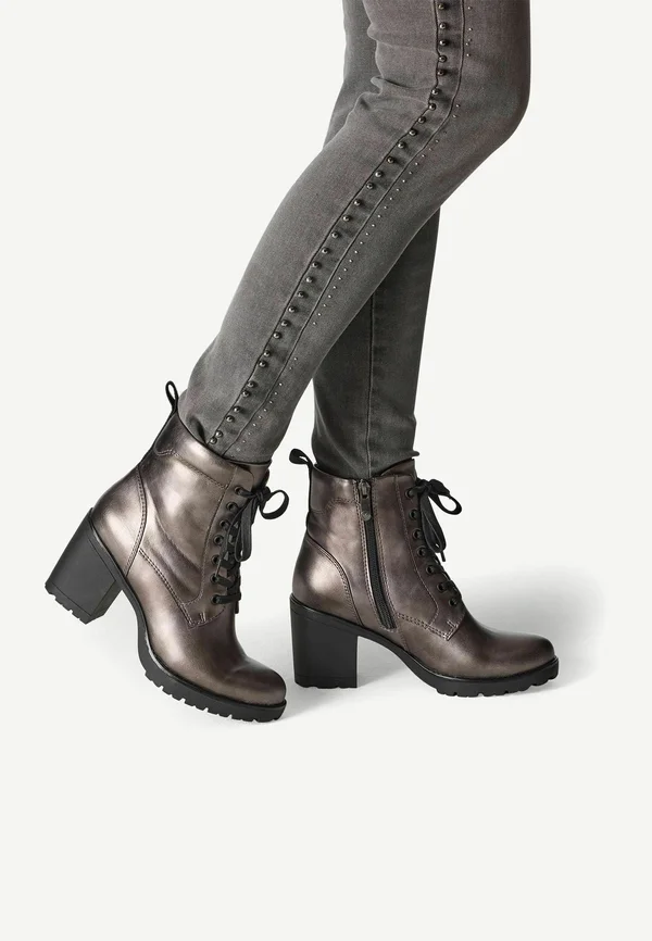 High Heel Stiefelette - pewter