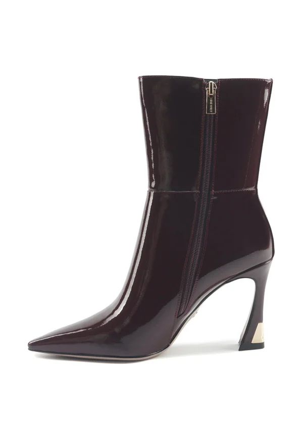 High Heel Stiefelette - red