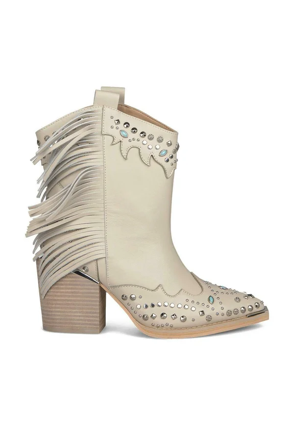 High Heel Stiefelette - white