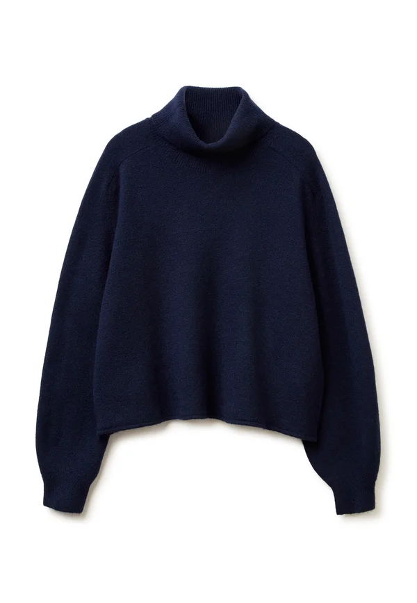 HIGH NECK - Strickpullover - blue